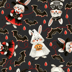 Chinese Zodiac Bunny｜Halloween Cosplay-Black Background
