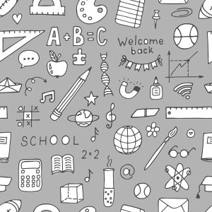 Monochrome School Doodles