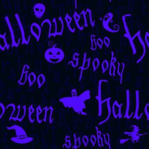 Spooky Halloween-Navy Purple