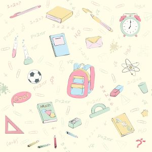 Pastel School Supply Sketches - Cream Peach