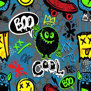 Teen Cool Graffiti Monster