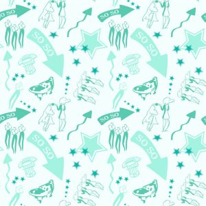 Playful Party Doodles - Mint Green