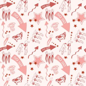 Playful Party Doodles - Peach Cream