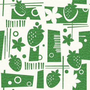 Pop Art Strawberry Cutouts - Fresh Green