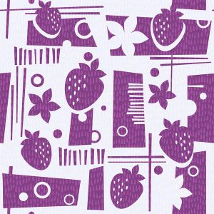 Pop Art Strawberry Cutouts - Lavender Purple
