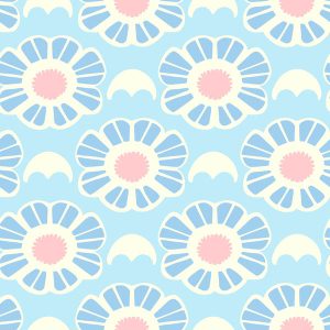 Retro Daisy Bloom - Sky Blue