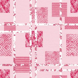 Retro Grid Patchwork - Blush Pink