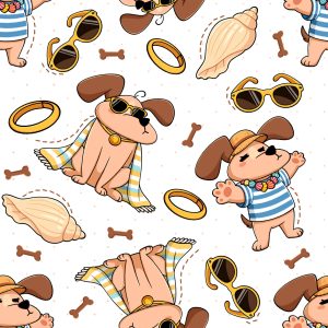 Summer Beach Dog Seashell