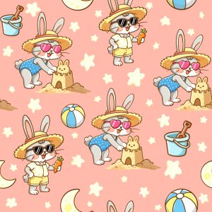 Summer Beach Rabbit Sand Play