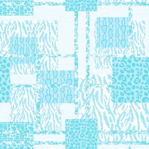 Retro Grid Patchwork - Pale Cyan