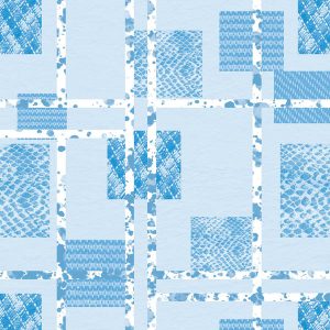 Retro Grid Patchwork - Sky Blue