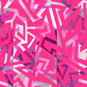 Shattered Geometric Shards - Hot Pink