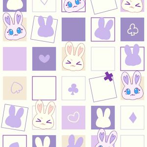 Sweet Bunny Patchwork - Lavender Purple