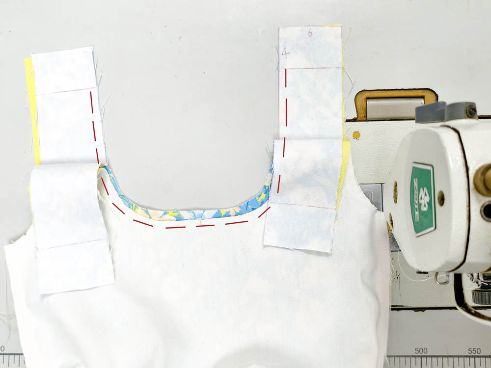 sewing around the top 1