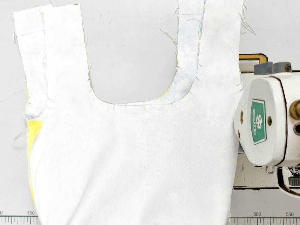 sewing around the top 2
